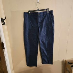 Goodthreads Ladies Large Navy Blue Crop Chinos